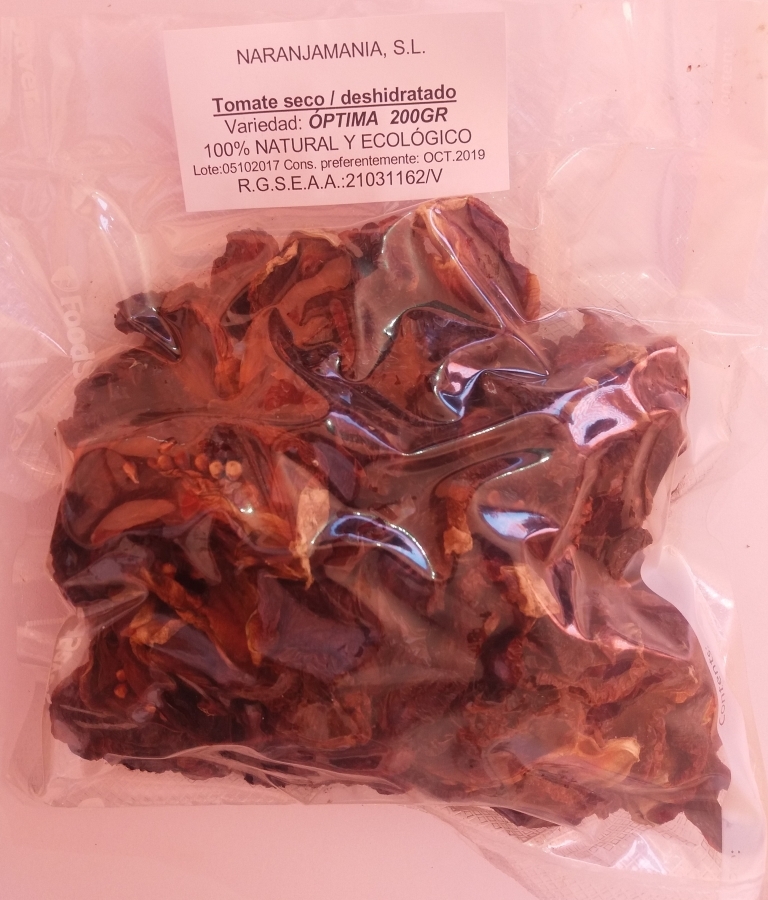 Tomate Seco deshidratado ÓPTIMA bolsa 200grms.-878